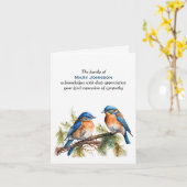 Beileid für Wasserfarben Bluebirds Vielen Dank Karte (Gelbe Blume)