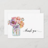 Beileid für Wasserfarben Dankeskarte (Vorne/Hinten)