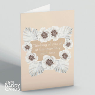 Beileid für weiße Blume Karte