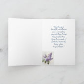 Beileid Garden Blume Lilac Karte (Innenseite)