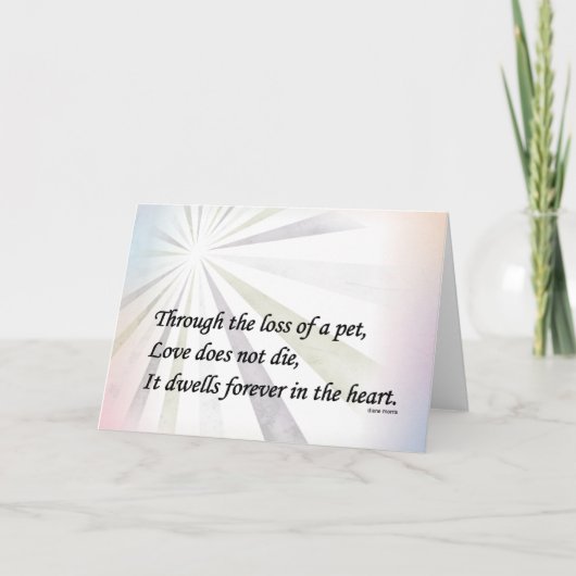 Beileid-Gedenkkarte Karte (Vorderseite)