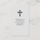 Beileid-Gedenkkarte Visitenkarte (Rückseite)