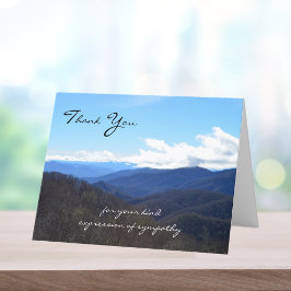 Beileid-Gedenkstätte Dankeschön Karte — Berge