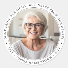 Beileid-Gedenkstätte für kundenspezifische Beerdig Runder Aufkleber