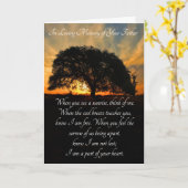 Beileid-Gedenkstätte für Vater Vater mit Oak Tree Karte (Gelbe Blume)
