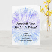 Beileid Gedicht Pet Faltkarte Karte (Gelbe Blume)