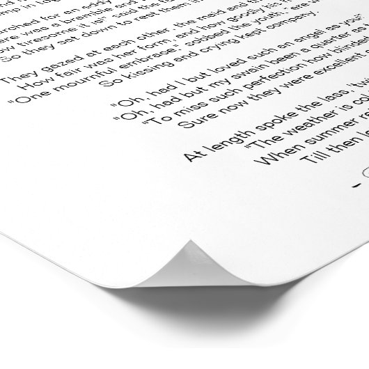 Beileid Gedicht von Reginald Heber Poster (Ecke)