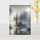 Beileid gefroren mit Mattierten Bäumen Karte (Gelbe Blume)