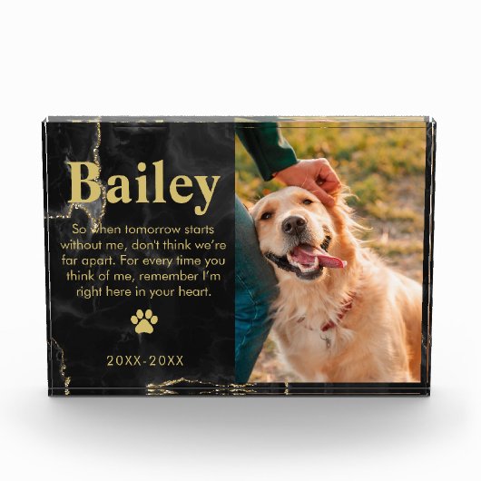 Beileid-Geschenk für Katzen oder Hunde Fotoblock (Vorderseite)