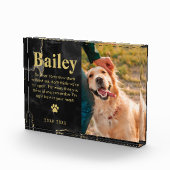 Beileid-Geschenk für Katzen oder Hunde Fotoblock (Rechts)