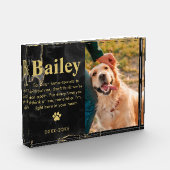 Beileid-Geschenk für Katzen oder Hunde Fotoblock (Links)