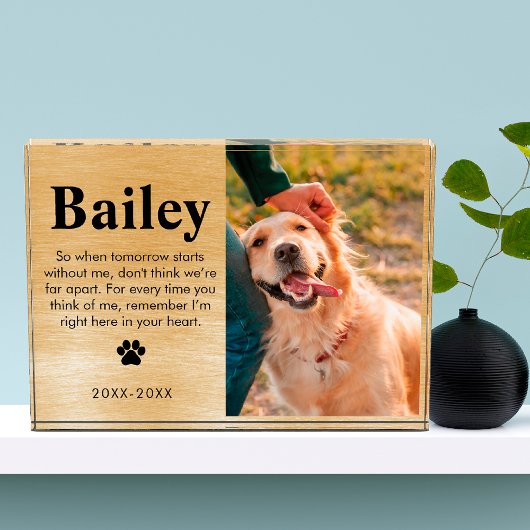 Beileid-Geschenk für Katzen oder Hunde Fotoblock