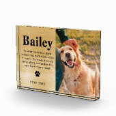 Beileid-Geschenk für Katzen oder Hunde Fotoblock (Rechts)