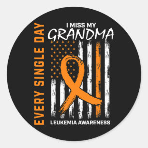 Beileid Geschenke für den Verlust von Oma Leukemia Runder Aufkleber