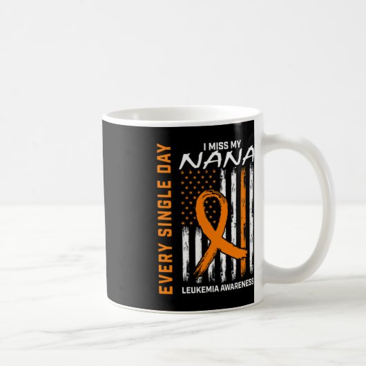 Beileid Geschenke Verlust Nana Orange Leukemia Awa Kaffeetasse (Rechts)