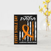 Beileid Geschenke Verlust Papa Orange Leukemia Awa Karte (Gelbe Blume)