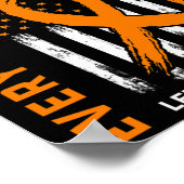 Beileid Geschenke Verlust Papa Orange Leukemia Awa Poster (Ecke)