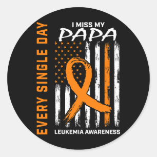 Beileid Geschenke Verlust Papa Orange Leukemia Awa Runder Aufkleber