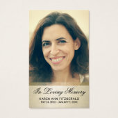 Beileid Gold Shimmer Foto Gedenkkarte Beerdigung K (Vorderseite)