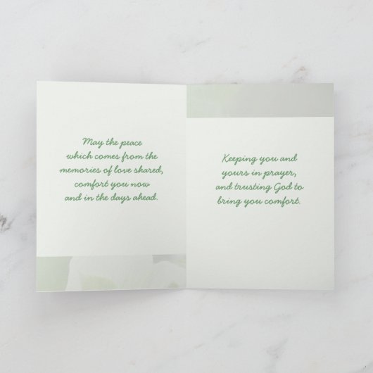 Beileid Grußkarte - anpassbare Vorlage (Innenseite)