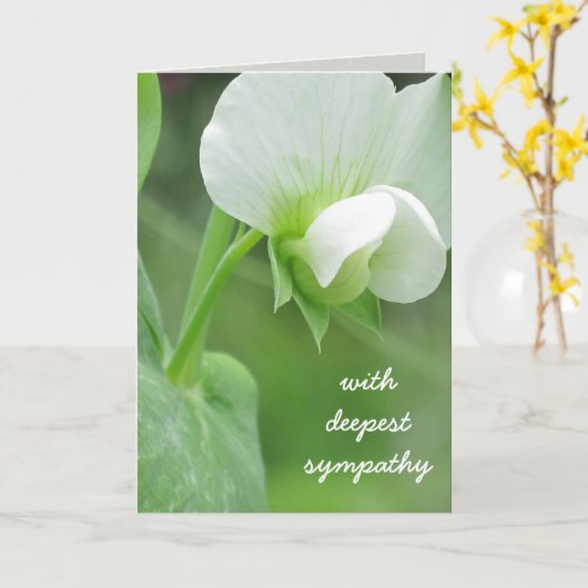 Beileid Grußkarte - anpassbare Vorlage (Gelbe Blume)