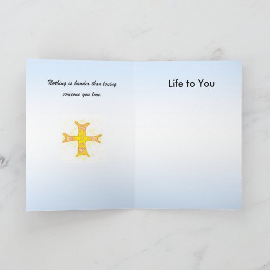 Beileid Grußkarte Karte (Innenseite)