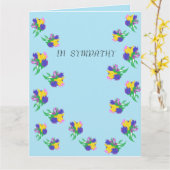 Beileid Grußkarte: Karte (Gelbe Blume)