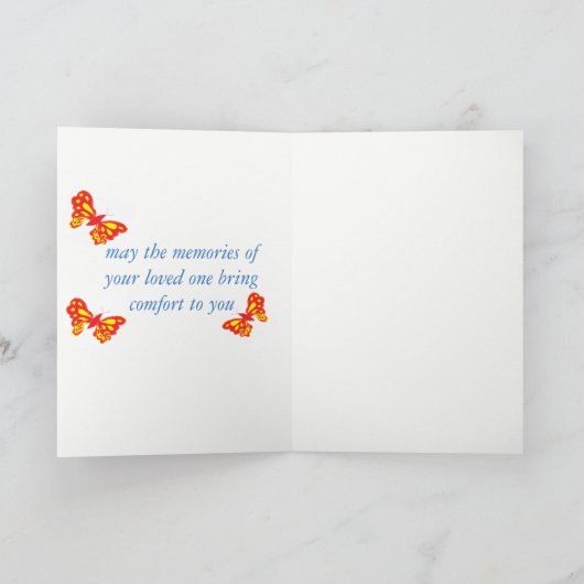 Beileid Grußkarte Karte (Innenseite)