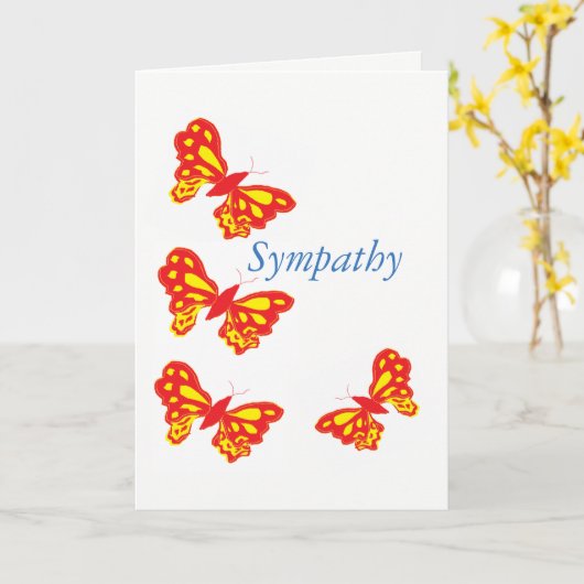 Beileid Grußkarte Karte (Gelbe Blume)