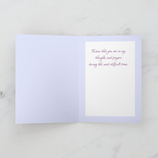 Beileid Grußkarte Karte (Innenseite)