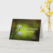 Beileid-Grußkarte Snowdrop Karte (Gelbe Blume)