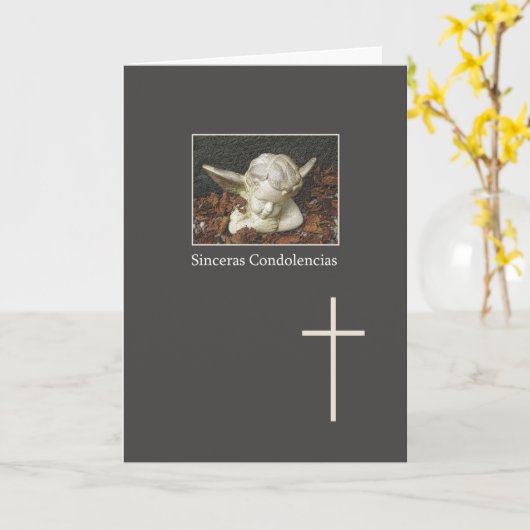 Beileid Guardian Angel Karte (Gelbe Blume)