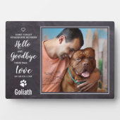 Beileid Hallo Auf Wiedersehen Zitat Pet Memorandum Fotoplatte (Vorderseite)