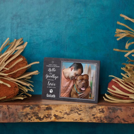 Beileid Hallo Auf Wiedersehen Zitat Pet Memorandum Fotoplatte (Seite)