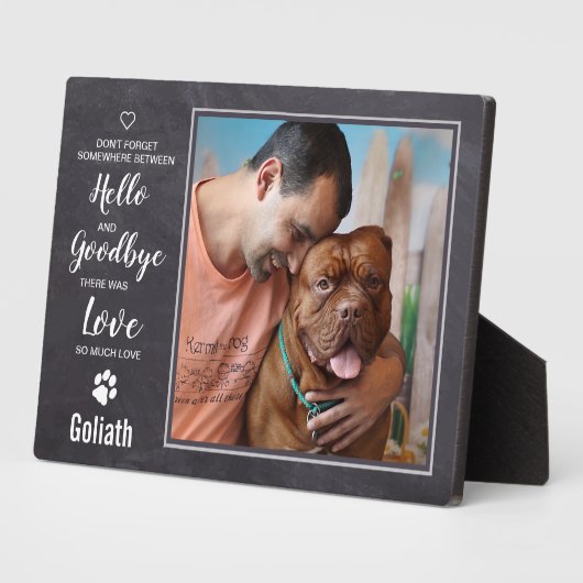 Beileid Hallo Auf Wiedersehen Zitat Pet Memorandum Fotoplatte (Seite)