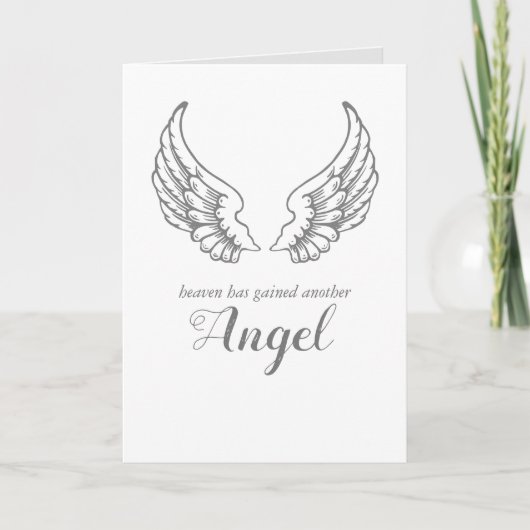 Beileid Heaven Angel | Religiöses Denken von Ihnen Karte (Vorderseite)
