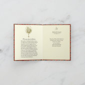 Beileid Heilige Familienschrift Rosary Rose Karte (Innenseite)