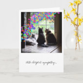 Beileid, Heimtierverlust, Regenbogenbrücke Karte (Gelbe Blume)