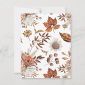 Beileid Herbst Blüte Beerdigung Dankeskarte (Rückseite)