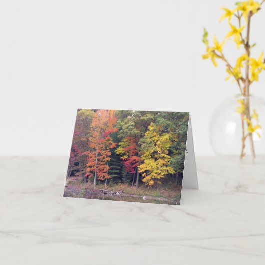 Beileid - Herbst und See Karte (Gelbe Blume)