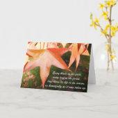 Beileid Herbstunterschiede Karte (Gelbe Blume)