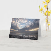 Beileid Herz in den Wolken Karte (Gelbe Blume)