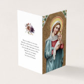 Beileid Holy Cards Mary | Heilige Jungfrau Visitenkarten (Vorderseite)