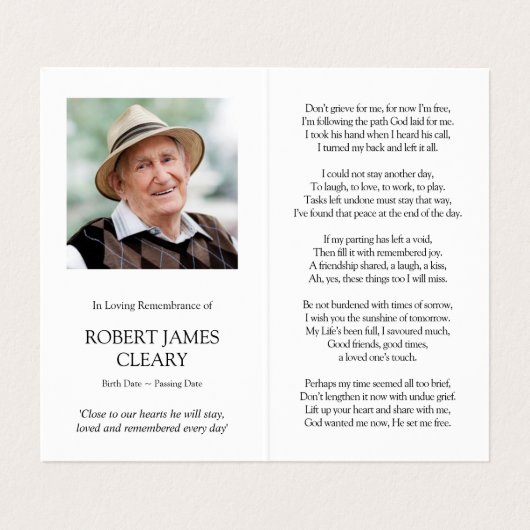 Beileid Holy Cards Mary | Heiliges Herz Visitenkarten (Innenseite Aufgefaltet)