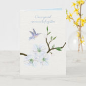 Beileid Hummingbird mit Magnolia-Blume Karte (Gelbe Blume)