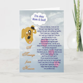 Beileid/Hund-Mama und Vater Karte