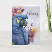 Beileid Hyacinth Macaw Lila Botanisch Karte (Vorderseite)