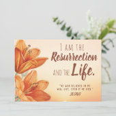 Beileid, ich bin die Auferstehung und das LIFE Karte (Stehend Vorderseite)
