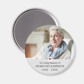 Beileid im Herzen des Memory Foto Magnet (Vorderseite/Rückseite)