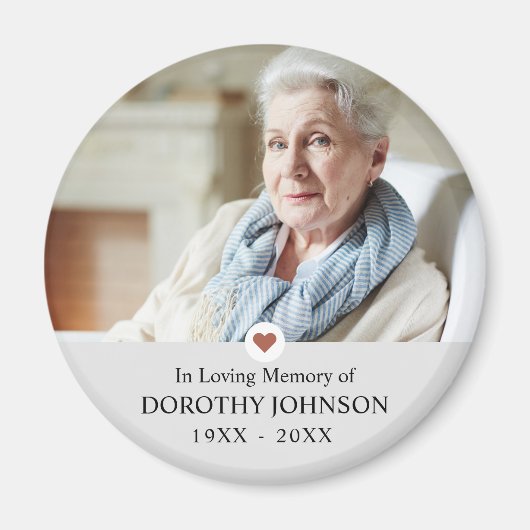 Beileid im Herzen des Memory Foto Magnet (Vorne)